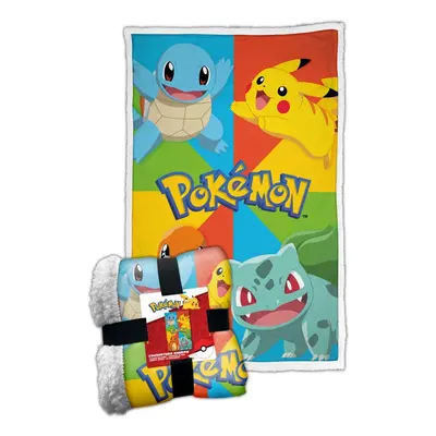 Sherpa-deken voor kinderen Homadict Pokemon Starter Primary