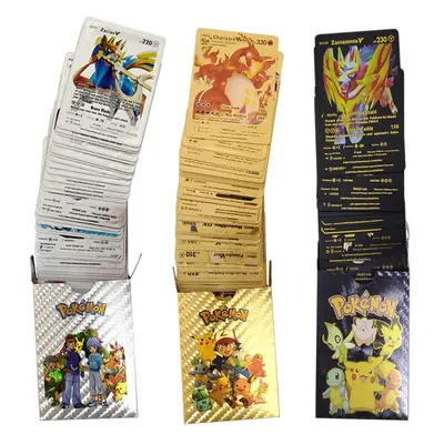 Pokemon Kaarten Metal Gold Vmax GX Vstar Engels Spaans Kaart Charizard Pikachu Collection Battle