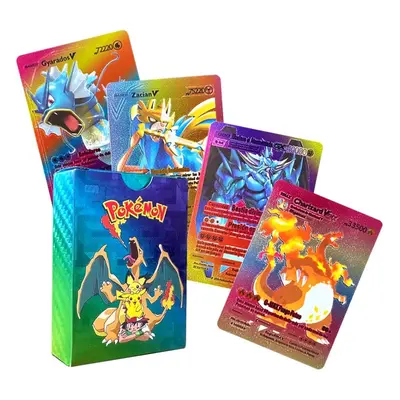 Pokemon kaarten metaal goud zilver Engels Vmax GX energiekaart Charizard Pikachu zeldzame collec