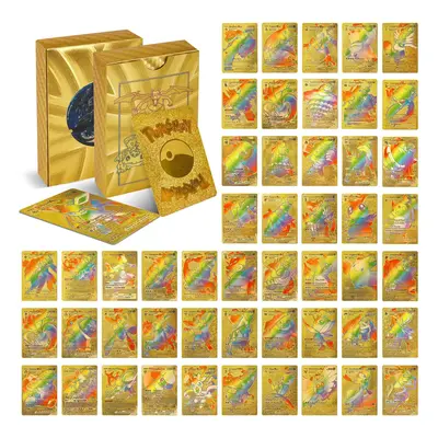 27-54 stks/set Pokemon Kaarten Metal Gold Vmax GX Energie Kaart Charizard Pikachu Zeldzame Colle
