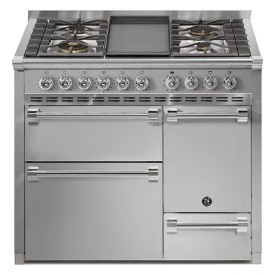 STEEL AQ10SFF-D-4T fornuis 4-pits + bakplaat gas fornuizen - kleur in meerdere kleuren zuinig be