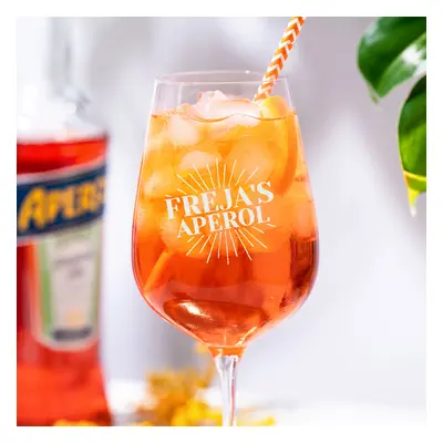 Aperol Spritz Glas met Naam Gegraveerd, Vaderdag cadeau, Verjaardagscadeau, Cadeau haar, Cadeau 