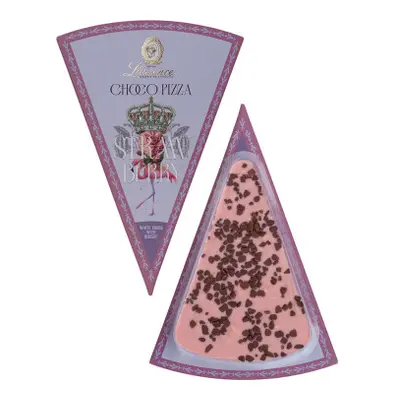 Witte chocolade pizza met aardbeien en vanillekoekjes Laurence, 100 g