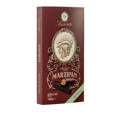 Lekkernijen van pure chocolade met marsepein en kersen Laurence Marzipan Wild Cherry, 140 g