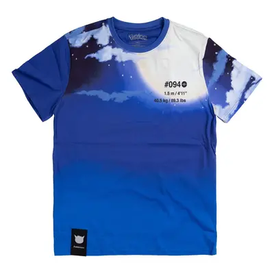 Pokémon - Gengar Allover - T-Shirt - blauw - L - 100% katoen