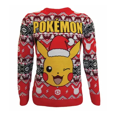 Pokémon - Pikachu Xmas Knit Red - Pullover - rood - XXL - 100% polyacryl,Gebreide kleding