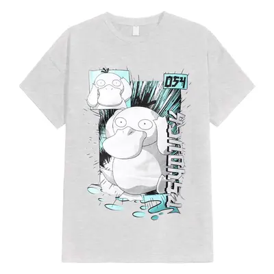 Pokémon - Psyduck Square Heather Grey - T-Shirt - grijs - XXL - 100% katoen,Jersey