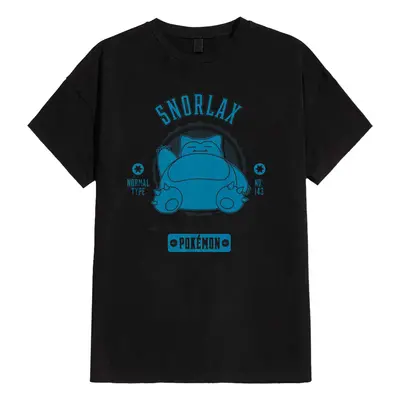 Pokémon - Collegiate Snorlax - T-Shirt - zwart - XXL - 100% katoen,Jersey