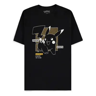 Pokémon - Pikachu Line Art - T-Shirt - zwart - L - 100% katoen