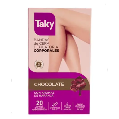 Taky Chocolade Lichaamswasstrips - 20 stuks