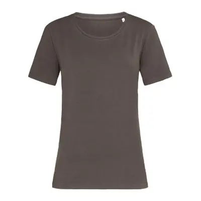 Stedman Claire Relaxed Women Crew Neck Chocolade rondgewoven katoen Small Dames