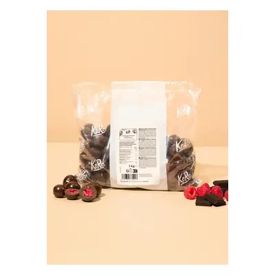 Gevriesdroogde frambozen met pure chocolade 1 kg